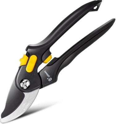 Секатор Deli DL2789A Размер 200 мм. Макс диаметр резки 18 мм. Сталь СК5. Термообработанная поверхность. Комбинированная ручка с полипропиленновым покрытием.