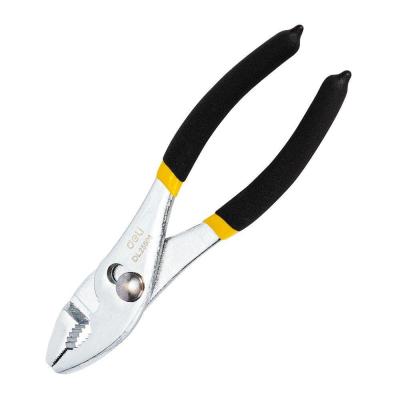 Пассатижи переставные двухдиапазонные Deli DL25506 6" Размер: 6 дюймов. Высококачественная углеродистая сталь. Хромированный. Двухкомпонентная ручка.