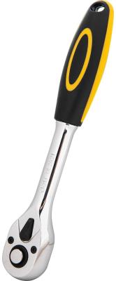 Ключ-трещотка Deli DL2421 3/8" Размер: 200 мм. Двухкомпонентная трещотка, 45 T (зубья), шестерня Cr-Mo, быстросъемная.