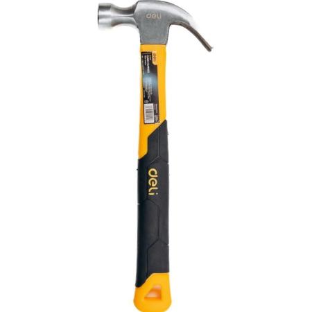 Молоток-гвоздодер Deli DL5001 250 гр Фибергласовая рукоять.