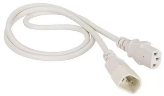 Шнур питания C13-C14, 3х0.75, 220В, 10А, белый, 7 метров