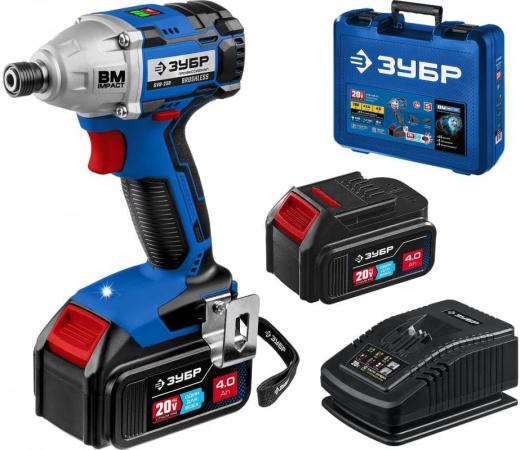 Гайковерт Зубр GVB-250-42 аккум. патрон:держатель бит 1/4" (кейс в комплекте)