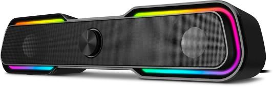 Колонки Sven 450 2.0 чёрные (2x5W, Bluetooth, RGB-подсветка)