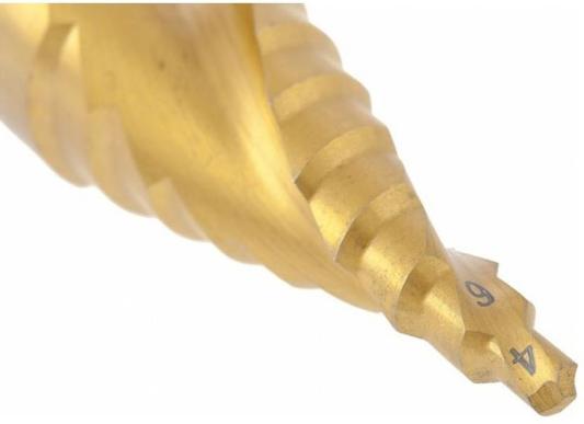 Сверло ступенчатое,4-6-8-10-12-14-16-18-20-22-24-26-28-30-32 мм,HSS,спирал.проф.,трехгр.хв.// Matrix