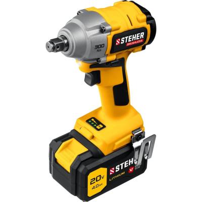STEHER 20В бесщёточный гайковерт, 1 АКБ (4Ач), в кейсе. CWB-300-1