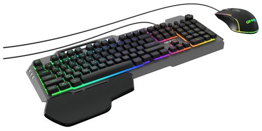 Клавиатура + мышь Оклик GMNG 700GMK клав:черный мышь:черный USB Multimedia LED