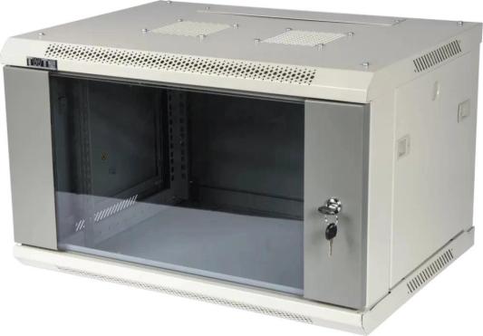 Шкаф настенный LANMASTER серии Pro, 12U 600x600, стеклянная дверь (TWT-CBWPG-12U-6x6-GY)