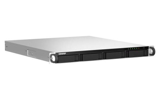 SMB QNAP TS-464U-8G NAS 4 HDD trays, rackmount 1U, 1 PSU. 4-core Intel Celeron N5105/N5095 2.0-2.9 GHz, 8 GB RAM MAX, 2x2.5GbE, 2xUSB 3.2 Gen 2 (10Gbps), 2xUSB 2.0, 1xHDMI, PCIe Gen 3 x2 , W/o rail kit RAIL-B02