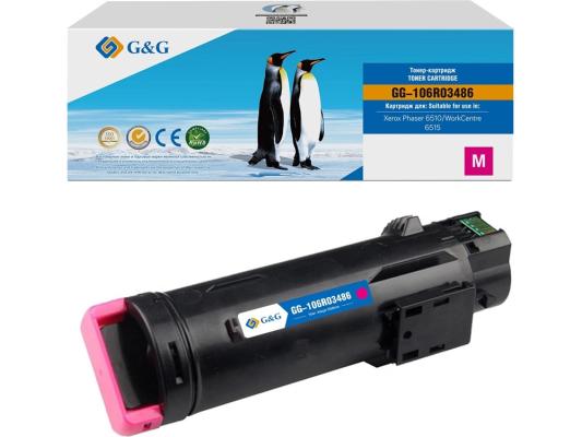 Toner cartridge G&G for Xerox Phaser 6510 WC 6515 (2,4K стр.), magenta