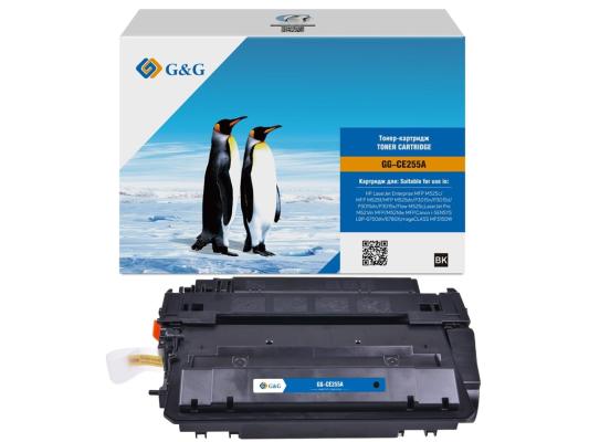 Картридж лазерный G&G GG-CE255A черный (6000стр.) для HP LJ Enterprise MFP M525c/P3015n/LJ Pro M521dn MFP/M521dw MFP