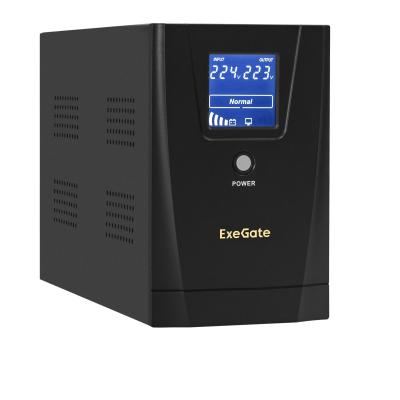 Exegate EX292633RUS ИБП ExeGate SpecialPro Smart LLB-2200.LCD.AVR.1SH.2C13.RJ.USB <2200VA/1300W,LCD,AVR,1*Schuko+2*C13,RJ45/11,USB, металлический корпус, Black>