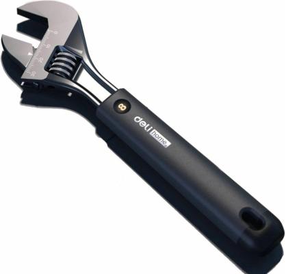 Разводной ключ &quot;Home Series&quot; Deli HT1508 8&quot; 200мм, Эксклюзивный дизайн, Рукоятка - высококачественный софттач пластик