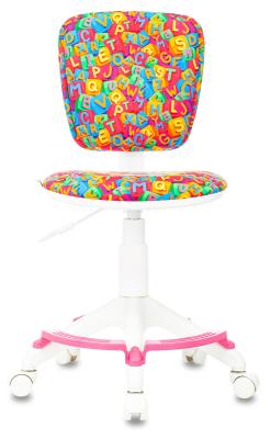 Кресло детское Бюрократ CH-W204/F мультиколор алфавит крестов. пластик подст.для ног пластик белый
