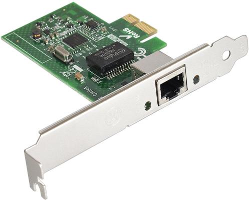 Сетевой адаптер ExeGate EXE-i210AT (PCI-E x1 v2.0, порт 1xRJ45 (медный), 10/100/1000Mbps, Gigabit Server NIC Intel Chipset WGI210AT)