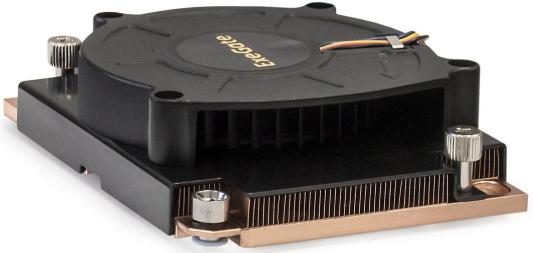 Кулер ExeGate ESNK-P0067APS4.PWM.1U.3647.Cu (радиальный (улитка), медный, 1U, 3 тепл. трубки, LGA3647, TDP 165W, Fan 80mm, PWM, 1500-6600RPM, 2 ball bearing, 4pin, 64db, на винтах, с термопастой, Retail box)