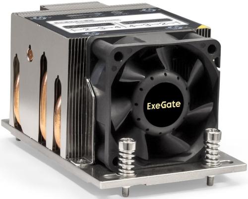 Кулер ExeGate ESNK-P0063AP4.PWM.2U.SP3.Cu (Al+Cu, 2U, 4 тепл. трубки, LGA SP3, TDP 240W, PWM, 1600-6800RPM, 2 ball bearing, 4pin, 54,3db, 440г, на винтах, с термопастой, Retail box)
