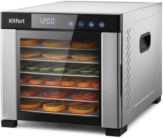 Сушка для фруктов и овощей Kitfort KT-1911 6под. 650Вт нержавеющая сталь