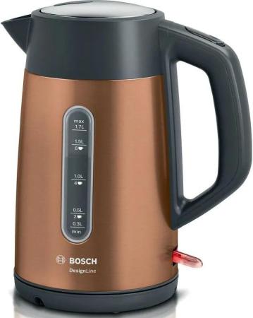 Чайник электрический Bosch TWK4P439 2400 Вт коричневый 1.7 л металл/пластик