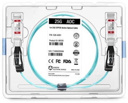 Кабель оптический SFP-SFP, 3 метра, многомодовое волокно 850 нм, 25Gb скорость
