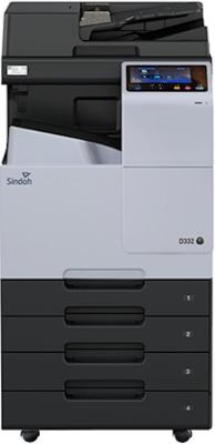 МФУ Sindoh D332e ЦВЕТ,А3, 28 стр/мин, RADF,SSD (250 GB),англ.интерфейс/Процессор4 ядра(комплект тонеровCMYK не входит)