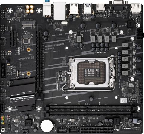 Материнская плата Maxsun <MS-Challenger H610M> LGA1700 <H610> 1*PCIEx16, 1*PCIEx1, 1*M.2 , 3*SATA3, VGA+HDMI+DP, mATX, 2*DDR4