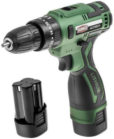 Hammer Аккум.дрель ударная ACD16CH 16В 2x 2Ач LiION 10мм 0-350/0-1350об/мин, 30 Нм, кейс [824160]