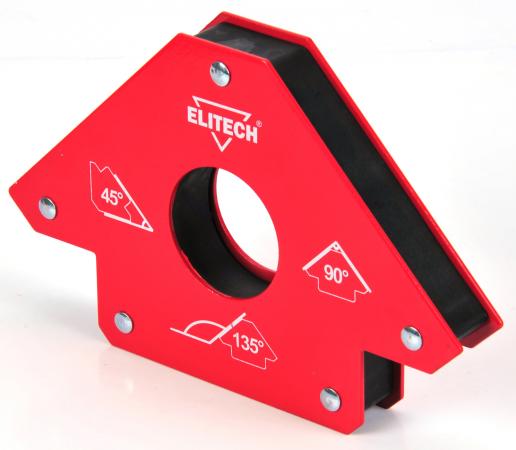 ELITECH 0606.017700 Магнитный уголок, усилие(max)=35кг,углы=45/90/135,блистер