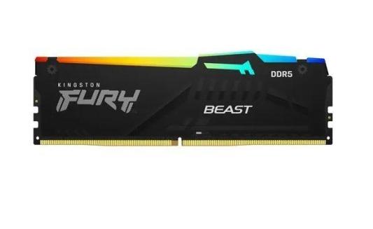 Оперативная память для компьютера Kingston Fury Beast RGB DIMM 16Gb DDR5 5200 MHz KF552C40BBA-16
