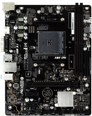 B450MHP, Socket AM4, AMD B450, 2xDDR4-2933, D-SUB+HDMI, 1xPCI-Ex16, 2xPCI-Ex1, 4xSATA3(RAID 0/1/10), 8 Ch Audio, GLan, (4+4)xUSB2.0, (2+2)xUSB3.2, 1xPS/2, mATX, RTL {20}