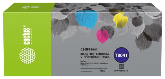 Картридж струйный Cactus CS-EPT8041 T8041 фото черный (700мл) для Epson SureColor SC-P6000/7000