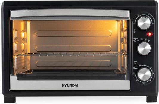 Мини-печь Hyundai MIO-HY073 26л. 1500Вт серебристый/черный
