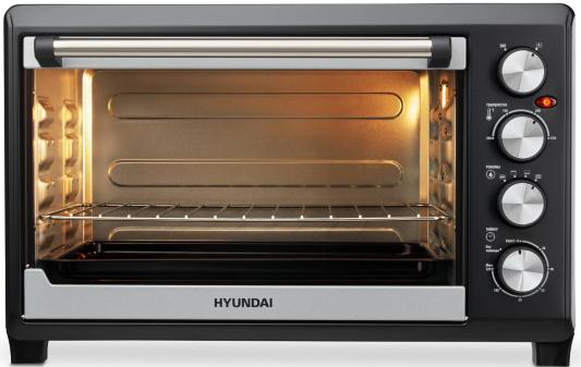 Мини-печь Hyundai MIO-HY075 38л. 2000Вт серебристый/черный