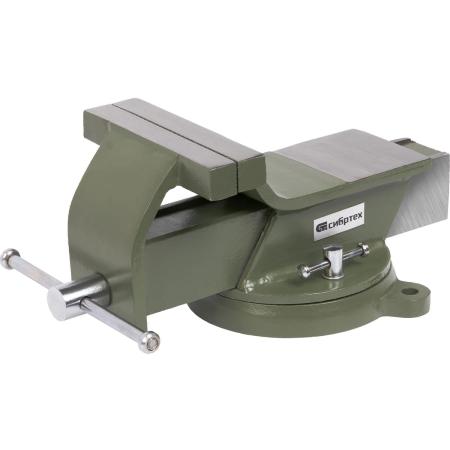 Тиски Сибртех 18619 слесарные, 125 мм, стальные, поворотные