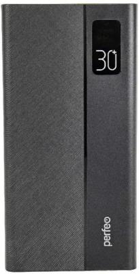 Perfeo Powerbank MOUNTAINS 30000 mAh/LED дисплей/PD + QC 3.0/Type-C/4 USB/Выход: 3A, max 22.5W/Black (PF_D0161)