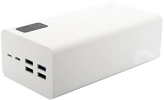 Perfeo Powerbank MOUNTAINS 50000 mAh/LED дисплей/PD + QC 3.0/Type-C/4 USB/Выход: 3A, max 22.5W/White (PF_B4888)