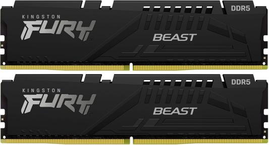 Оперативная память для компьютера Kingston Fury Beast DIMM 16Gb DDR5 5600 MHz KF556C36BBEK2-16