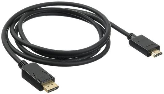 Кабель аудио-видео Buro HDMI (m)/DisplayPort (m) 2м. Позолоченные контакты черный (HDMI-DP-2M)