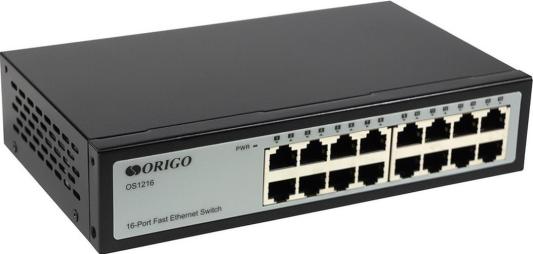 ORIGO OS1216/A1A Неуправляемый коммутатор 16x100Base-TX, корпус металл