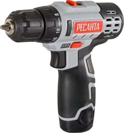Дрель-шуруповерт Ресанта ДА-12-2ЛК аккум. патрон:быстрозажимной (кейс в комплекте) (75/14/2)