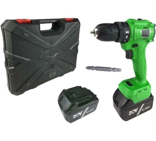 Дрель-шуруповёрт Zitrek Greenpower 20 Pro Li-ion аккум. 2шт, ЗУ, кейс, бита 063-4061