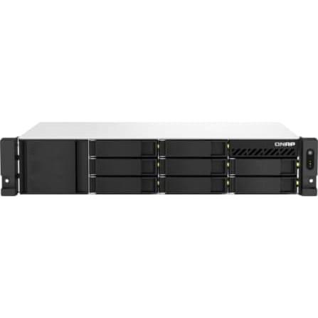 SMB QNAP TS-864eU-RP-8G NAS, 8-tray 3,5"/2,5" w/o HDD, 4-core Intel Celeron N5095 2.0-2.9 GHz, 8GB DDR4 max, 2x2.5GbE LAN, 2U Rackmount, 2x300W PSU.  W/o rail kit RAIL-B02