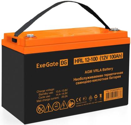 Аккумуляторная батарея ExeGate HRL 12-100 (12V 100Ah, под болт М6)