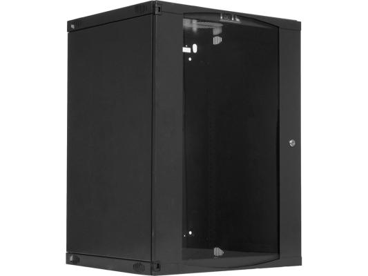 Шкаф настенный Next, 18U 550x450, стеклянная дверь, черный
