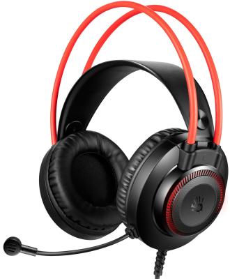 Гарнитура игровая A4TECH Bloody G200,  для компьютера, мониторные,  черный  / красный [g200   aux3.5-4pin +usb]