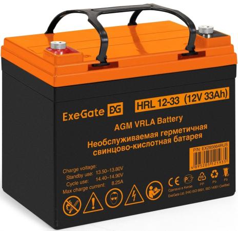Аккумуляторная батарея ExeGate HRL 12-33 (12V 33Ah, под болт М6)