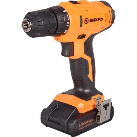 Дрель-шуруповёрт Вихрь ДА-18Л-2КА 72/14/25 с двумя аккумуляторами