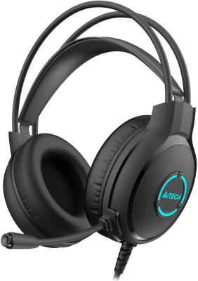 Гарнитура A4TECH Fstyler FH300U,  для компьютера, мониторные,  черный  [fh300u black]