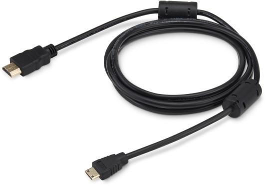 Кабель аудио-видео Buro HDMI 1.4,  HDMI (m)  -  Mini HDMI (m) ,  ver 1.4,  1.8м, GOLD,  ф/фильтр,  черный [minihdmi-1.8m]