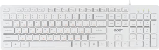 Клавиатура Acer OKW123,  USB, белый [zl.kbdee.00d]