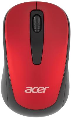 Мышь Acer OMR136, оптическая, беспроводная, USB, красный [zl.mceee.01j]